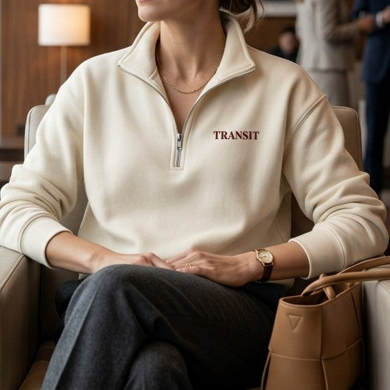 Transit — Cream Quarter-Zip